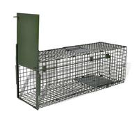 vidaXL Live Catch with One Door - Heavy-Duty Steel Wire Mesh Construction with Reinforced Frame, Animal Safe, Easy-to-Operate, Portable
