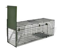 vidaXL Life Trap with 1 Door Animal Cage Catcher Pest Control Indoor Outdoor