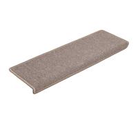 vidaXL 15x Carpet Stair Treads 65x25cm Light Brown Stair Protector Decoration