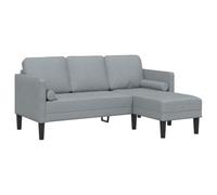 vidaXL Light Grey L-Shaped Sofa | 3 Seater Couch | Durable Beech Wood Frame | Comfort and Style for the Living Room | Ideal for Gaming and Reading