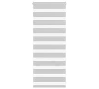 vidaXL Light Grey Zebra Blind - 65x100 cm Aluminum Top Rail - Roller Shade with Polyester Fabric for Home or Office