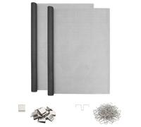 vidaXL Light Shaft Cover with Clips 2 pcs 70 x 130 cm Fiberglass Grey