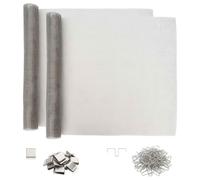 vidaXL Light Shaft Cover with Clips 2 pcs 70 x 130 cm Silver