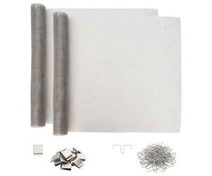 vidaXL Light Shaft Cover with Clips 2 pcs 70 x 130 cm Silver