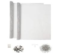 vidaXL Light Shaft Cover with Clips 2 pcs 70 x 190 cm Aluminum Silver