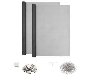 vidaXL Light Shaft Cover with Clips 2 pcs 70 x 190 cm Fiberglass Grey