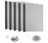 vidaXL Light Shaft Cover with Clips 5 pcs 70 x 190 cm Fiberglass Grey