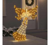 vidaXL Lighted Angle Warm White 116 x 29 x 158.5 cm, White