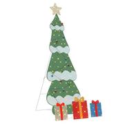 vidaXL Lighted Christmas Tree with 3 Gift Boxes 2D Warm White 180 cm, Living Room, Modern Christmas Tree Decor, Yuletide Light Setup, Festive Home Decoration, LED Holiday Lighting Display