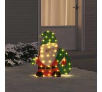 Vidaxl Lighted Santa Claus Warm White 62 X 70 Cm Tinsel Fabric