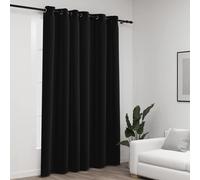 vidaXL Linen-Look Blackout Curtains with Grommets Anthracite 290x245cm Drape