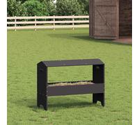 vidaXL Livestock Feeding Trough Black 79 x 35 x 62 cm