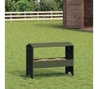 vidaXL Livestock Feeding Trough Olive Green 79 x 35 x 62 cm