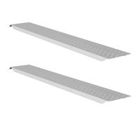 vidaXL Loading Ramp 200 kg Silver 200 kg per piece Galvanised Steel, Automotive