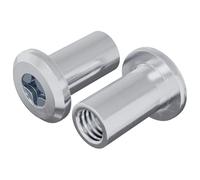 vidaXL Lock Nut 2 pcs Silver M6 x 15 mm Steel, Other Dimensions, Cylindrical Structures, Modern Aesthetics, Unique Designs and Shapes for Innovative Projects, 2023 Ideas