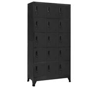 vidaXL Locker Cabinet Anthracite Steel Office Storage Filing Cabinet Locker