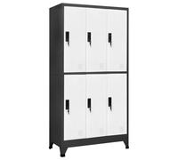 Vidaxl Locker Cabinet Anthracite And White 90X45X180 Cm Steel