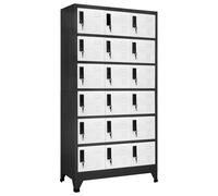 vidaXL Locker Cabinet Anthracite and White 90x40x180 cm Steel, Multi