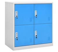 Vidaxl Locker Cabinet Light Grey And Blue 90X45X92.5 Cm Steel