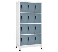 Vidaxl Locker Cabinet Light Grey And Dark Grey 90X45X180 Cm Steel, Grey