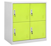 vidaXL Locker Cabinet Light Grey and Green 90x45x92.5 cm Steel