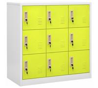 vidaXL Locker Cabinet Light Grey and Green 90x45x92.5 cm Steel