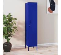 Vidaxl Locker Cabinet Navy Blue 35X46X180 Cm Steel, Blue