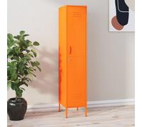 vidaXL Locker Cabinet Orange Steel Storage Office Furniture Cabinet Organiser