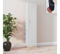 Vidaxl Locker Cabinet White 35X46X180 Cm Steel