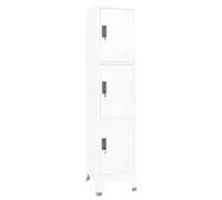 vidaXL Locker Cabinet White 38x45x180 cm Steel