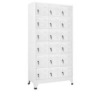 Vidaxl Locker Cabinet With 18 Compartments Metal 90X40X180 Cm