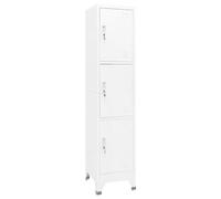 vidaXL Locker Cabinet with 3 Compartments 38x45x180cm Changing Room Storage