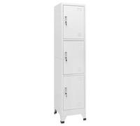 vidaXL Locker Cabinet with 3 Compartments 38x45x180cm Changing Room Storage