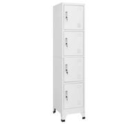 vidaXL Locker Cabinet With 4 Compartments 38x45x180 cm, Grey