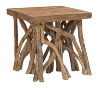 vidaXL Log Coffee Table Hall End Table Accent Side Table Mixed Recycled Wood
