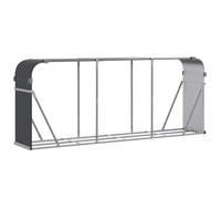 vidaXL Log Holder Anthracite 234x45x100 cm Galvanised Steel