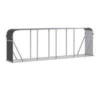 vidaXL Log Holder Anthracite 300x45x100 cm Galvanised Steel