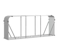 vidaXL Log Holder, Firewood Rack for Fireplace Storage Room, Log Store for Wood Burner Wrought, Wood Storage, Light Grey Galvanised Steel