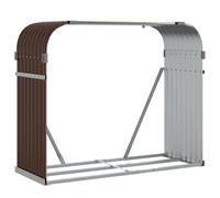 vidaXL Log Holder Brown 120x45x100 cm Galvanised Steel