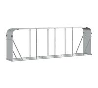 vidaXL Log Holder Firewood Rack Log Stand Wood Storage Silver Galvanised Steel