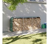 vidaXL Log Holder Green 234x45x100 cm Galvanised Steel