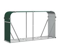 vidaXL Log Holder Green 234x45x100 cm Galvanised Steel