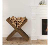 vidaXL Log Holder Honey Brown 47x39.5x48 cm Solid Wood Pine UK NEW