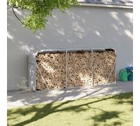 vidaXL Log Holder Light Grey 234x45x100 cm Galvanised Steel