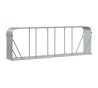 vidaXL Log Holder Light Grey 300x45x100 cm Galvanised Steel