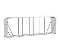 vidaXL Log Holder Silver 300x45x100 cm Galvanised Steel