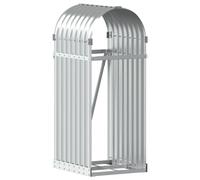 vidaXL Log Holder Silver 40x45x100 cm Galvanised Steel