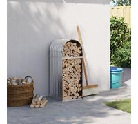 vidaXL Firewood Rack-40x45x100cm Galvanised Steel Log Holder-Silver Wood Storage Stand for Outdoor/Garden/Patio