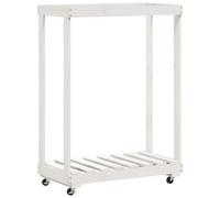 vidaXL Log Holder with Wheels, Firewood Rack for Fireplace Storage Room, Log Sto