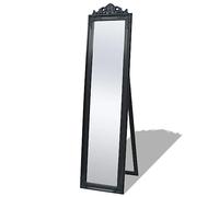 vidaXL Long Mirror Floor Mirror Baroque Style 160 x 40 cm Black